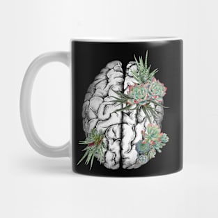 Brain human anatomy,succulents plants, mental Mug